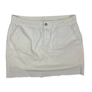 Loft Size 10 Womens Skirt White Above Knee Stretch Straight